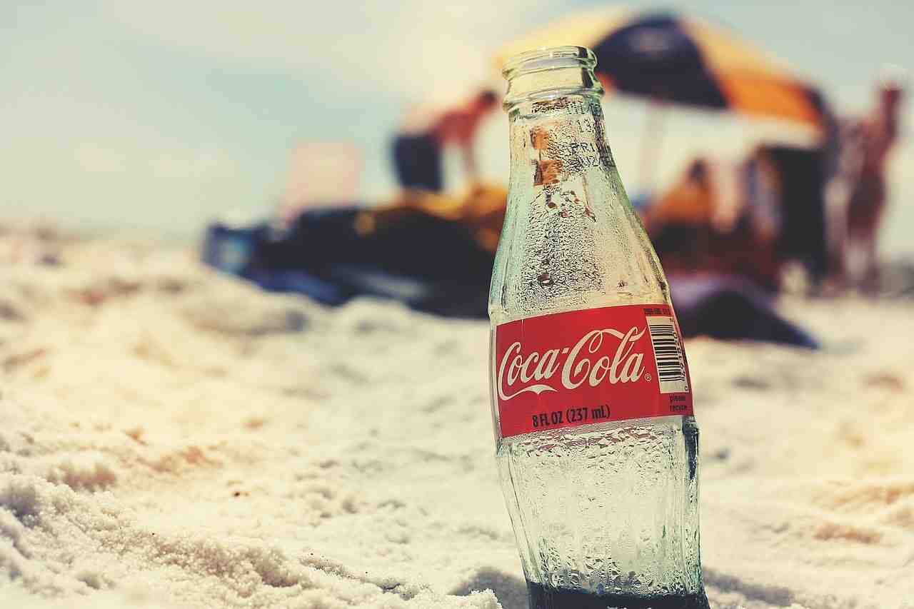 coca cola, bouteille, plage